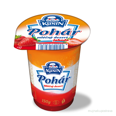 Pohár jahodový Kunín 150g