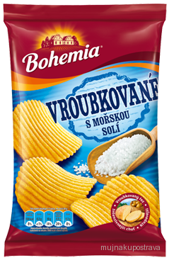 Bohemia Chips vroubkované s mořskou solí 65g