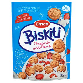 Emco Biskiti mléční s jahodami 350g
