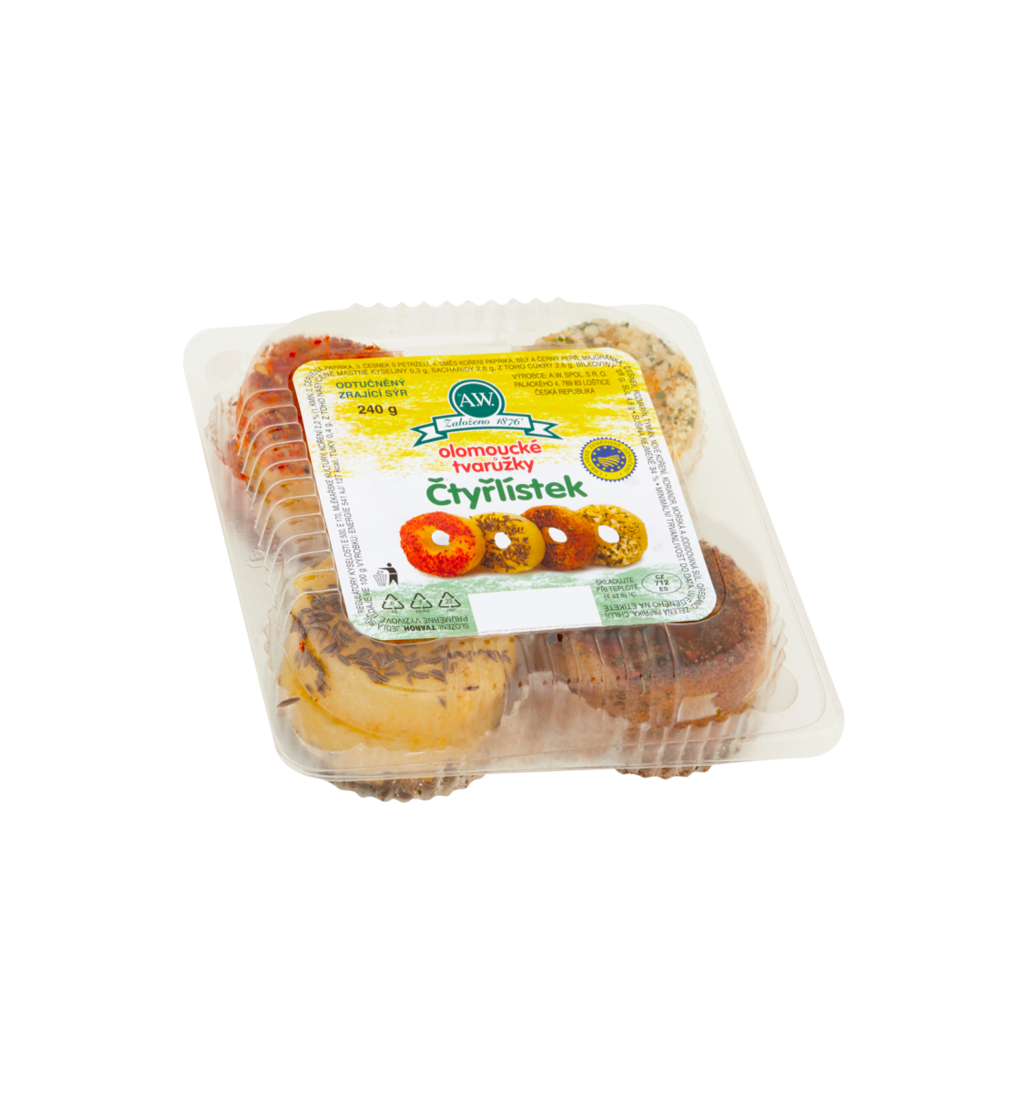Čtyřlístek olomoucké tvarůžky 240g