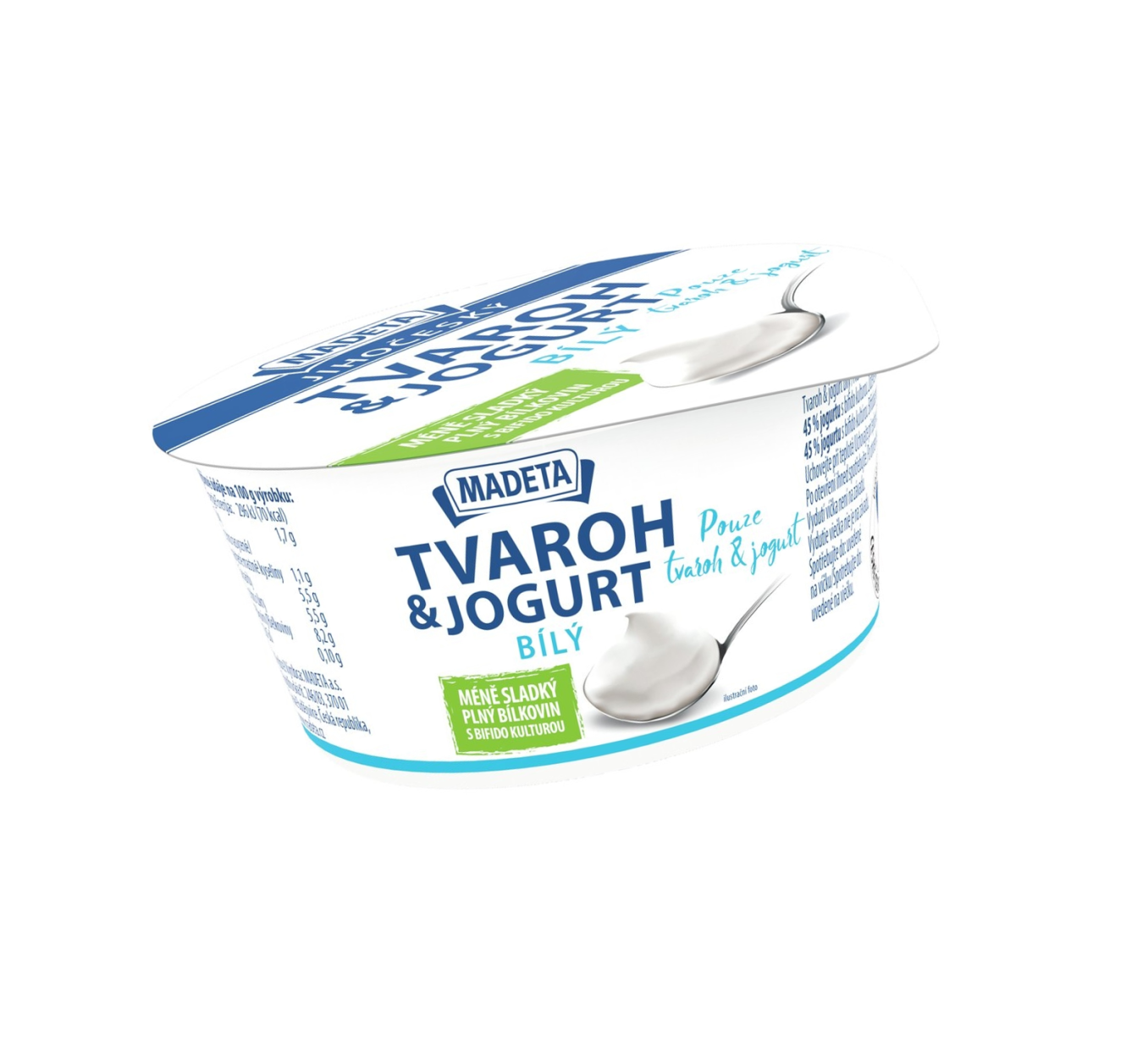 Tvaroh s jogurtem bílý Madeta 135g
