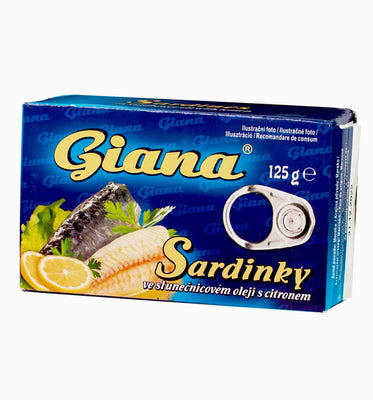 Giana Sardinky ve slunečnicovém oleji s citrónem - 125g