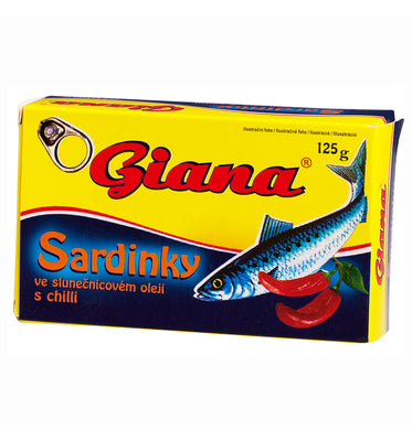 Giana Sardinky v oleji s chilli - 125g