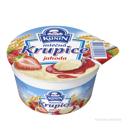 Mléčná krupice jahodová 150g