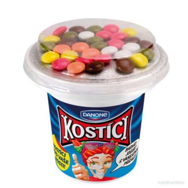 Kostíci Jogurt vanilkový a čokoládové dražé 109g