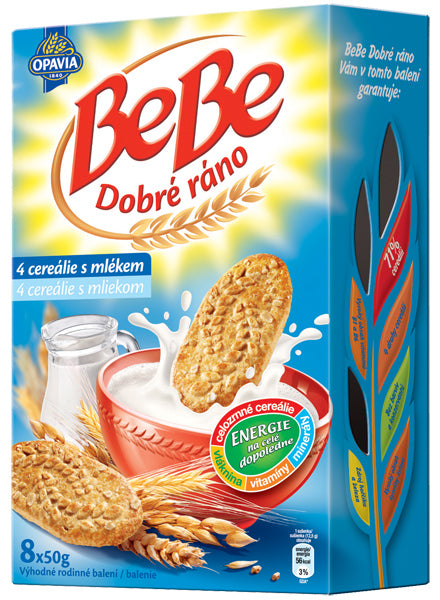 BeBe Dobré ráno 4ři cereálie s mlékem 400g