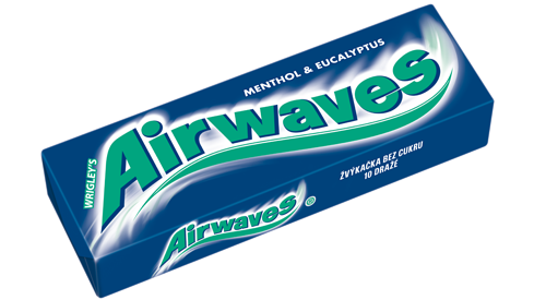 Airwaves žvýkačky Menthol+Eukalyptus - 10ks