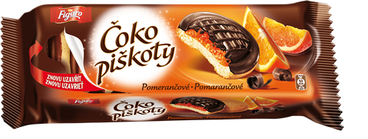 Čokopiškoty pomerančové  Figaro 147 g