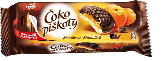 Čokopiškoty meruňkové Figaro 147 g