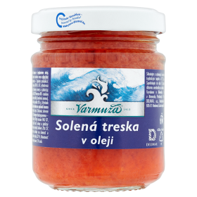 Solená treska v oleji drcená 125g