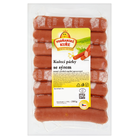 Kuřecí párky se sýrem 250g