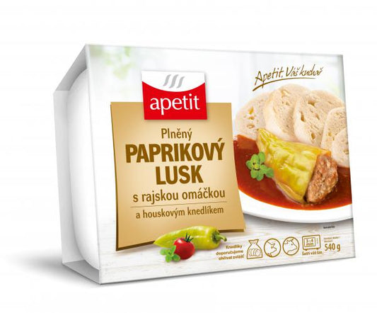 Paprikový lusk s rajskou omáčkou a knedlíkem 450g
