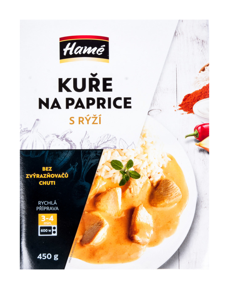 Kuře na paprice s rýží 450g