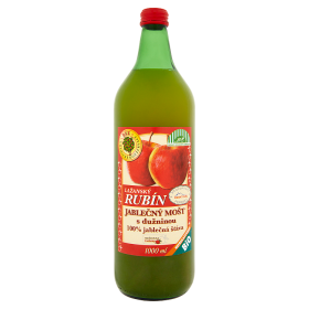 Jablečný mošt s dužninou Rubín 100% 1L