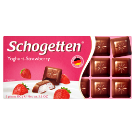 Schogetten Mléčná čokoláda s příchutí jogurtu-jahod 100g
