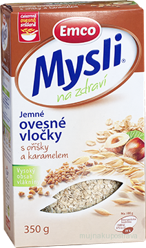 Jemné ovesné vločky s oříšky a karamelem 375g