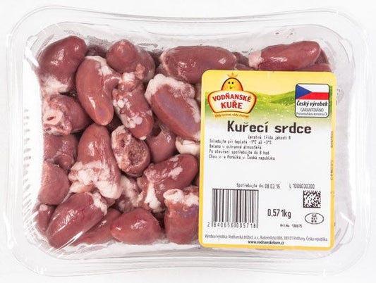 Kuřecí srdce - cca 0,5 kg (vanička)