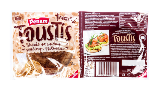 Toustís Chléb tmavý toastový 300g