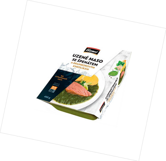 Uzené maso se špenátem a bramborovým knedlíkem 450g