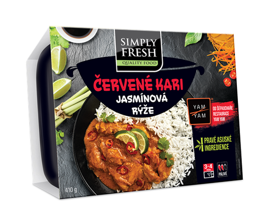 Zelené kari s kuřecím masem/bulgur 410 g