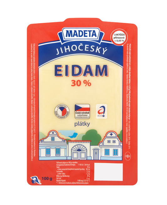 Eidam 30% plátky Madeta 100g