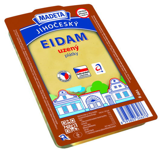 Eidam 44% plátky uzený Madeta 100g