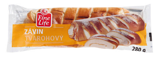 Závin s tvarohovou náplní balený 280g