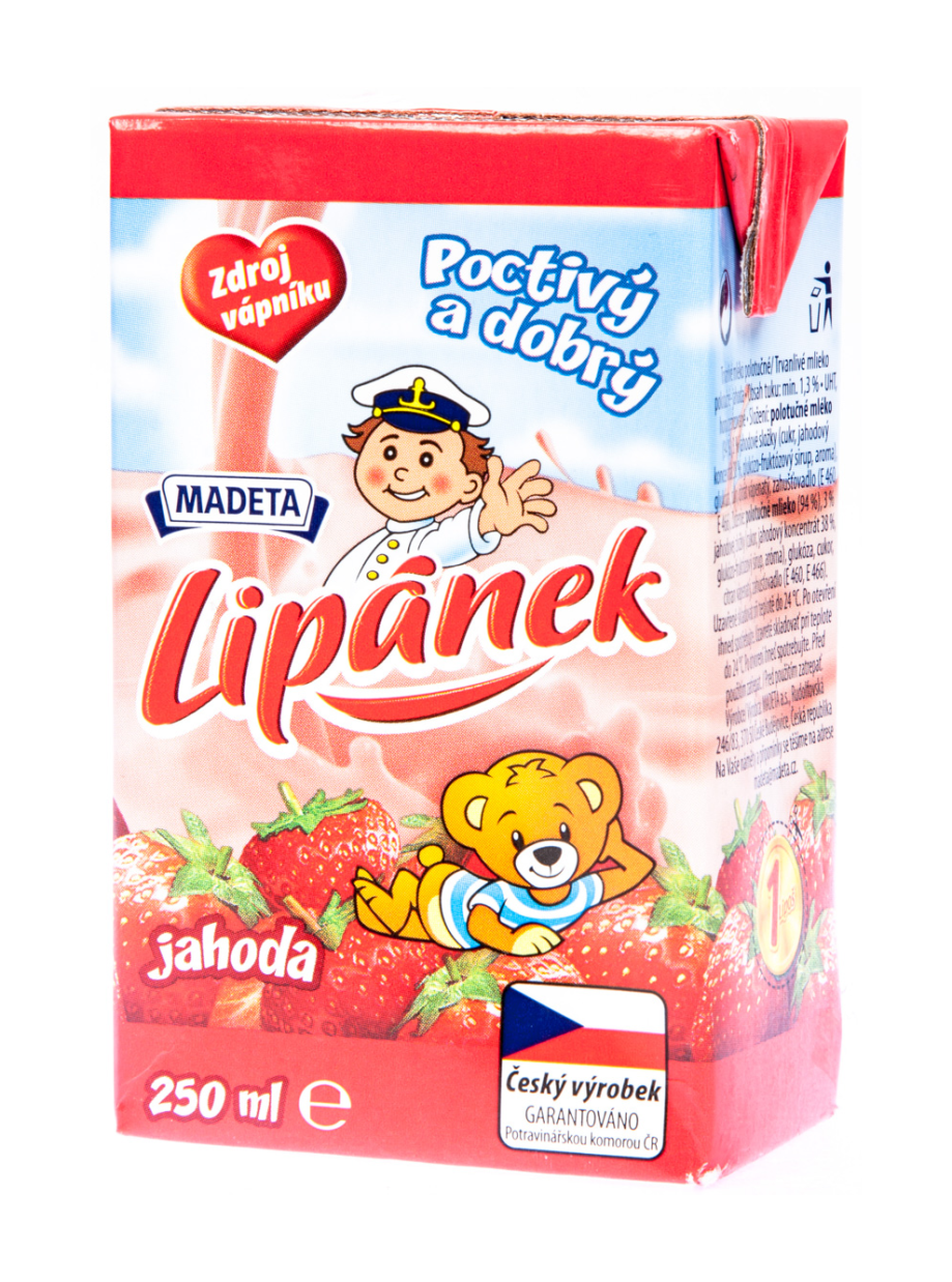 Lipánek jahodový mlíčko 250 ml