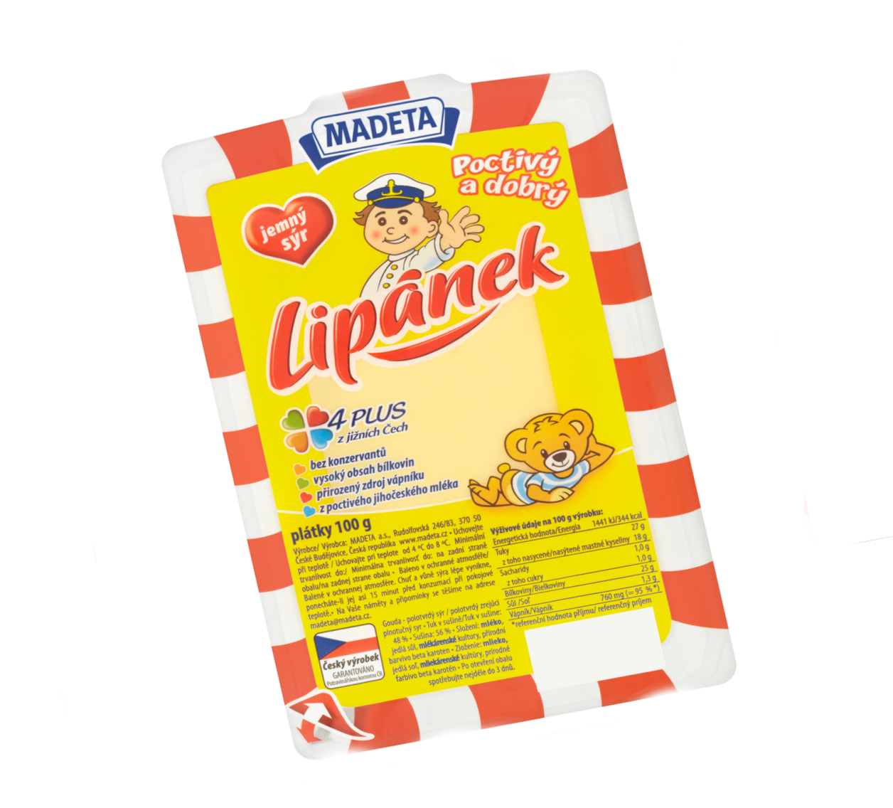 Lipánek Gouda sýr 48% sýr 100g