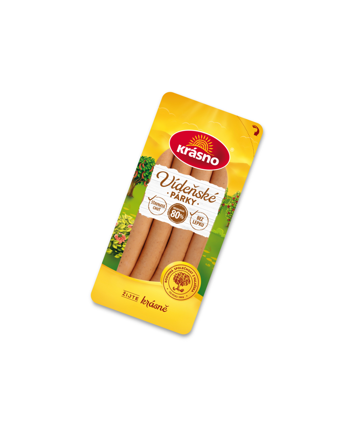 Vídeňské párky Krásno 80% 200g