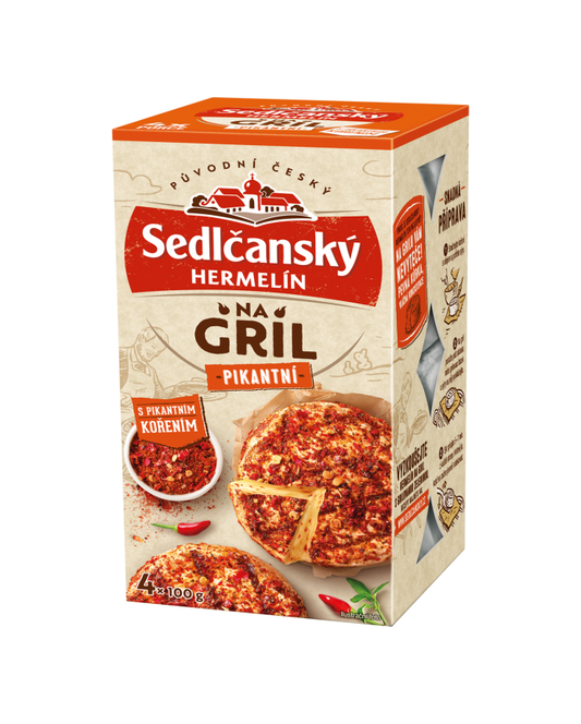 Sedlčanský hermelín na gril ohnivák 4 x 100g