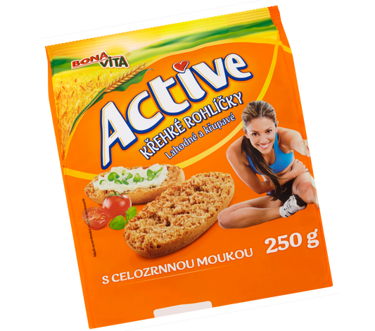 Křehké rohlíčky Active (suchary) 250g