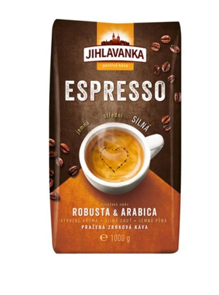 Jihlavanka Espresso zrnková káva 1 kg